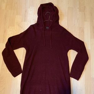 maroon sweater dress